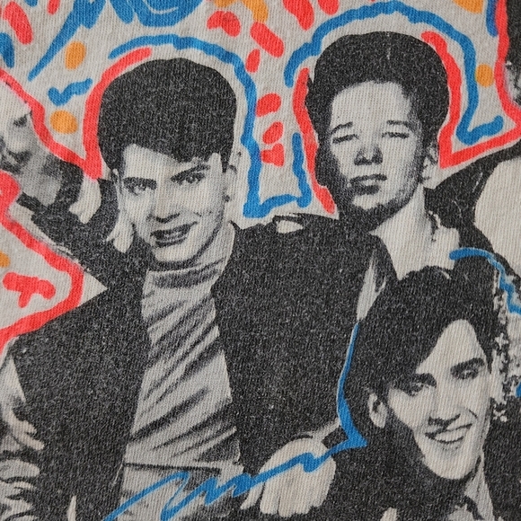 VTG 90s New Kids On The Block NKOTB Short Sleeve Single Stitch Graphic T-Shirt - Picture 7 of 16